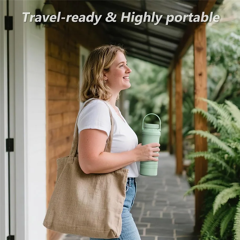 

AUU-22Oz Portable Breast Milk Cooler For Outdoor With 2Pcs Baby Bottles Breast Milk Chiller