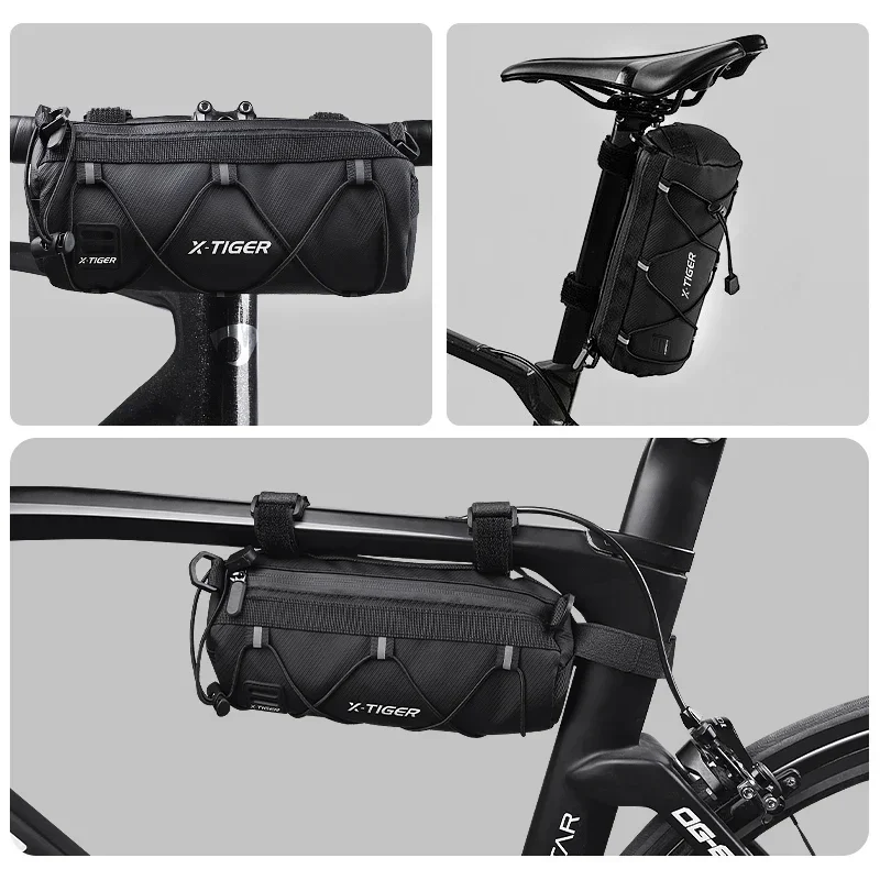 X-TIGER Bike Bag Portable Handlebar Multi-purpose Large Capacity Cycling Backpack MTB Road Cycling Frame Tube Bag