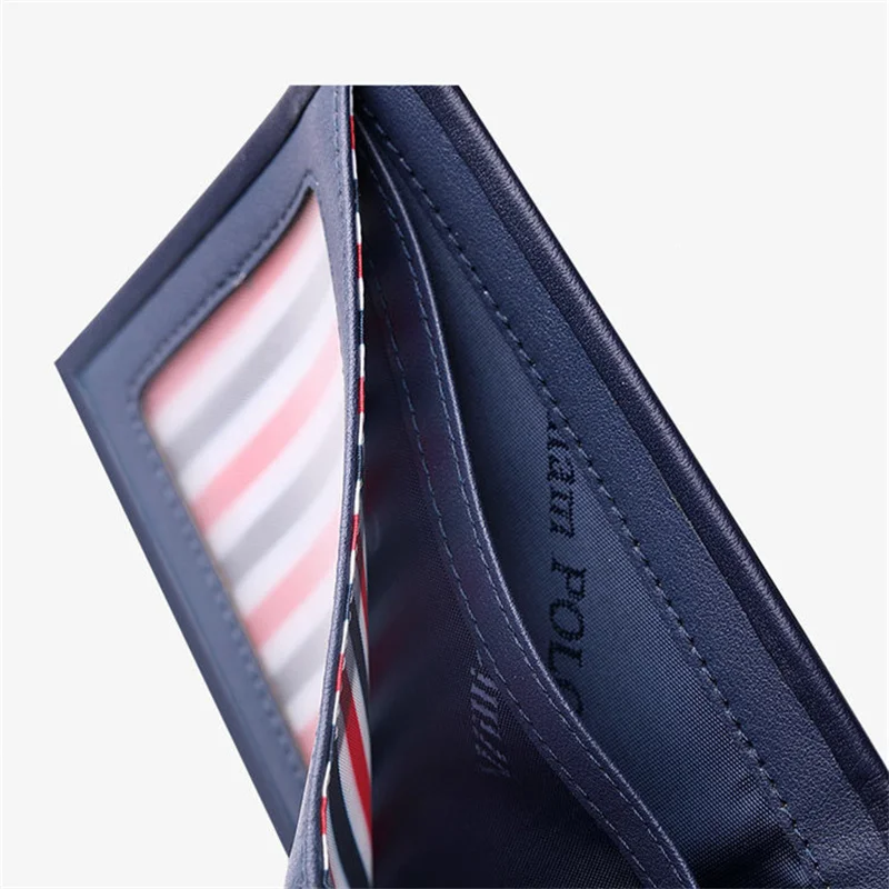 WILLIAMPOLO Men Wallets 100% Genuine Leather Small Wallet Business Bifold Credit Card Holder Wallet For Man Portefeuille Homme