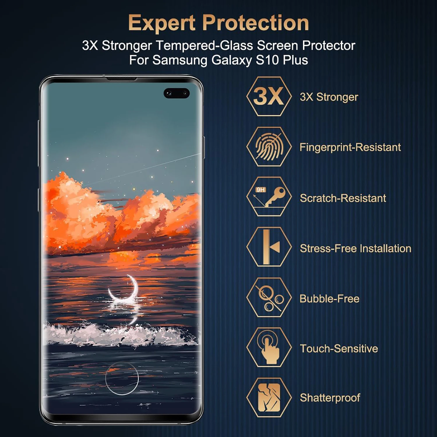 2/4Pcs Tempered Glass For Samsung Galaxy S10 Plus S10+ S20 S20+ Plus Screen Protector Glass Film