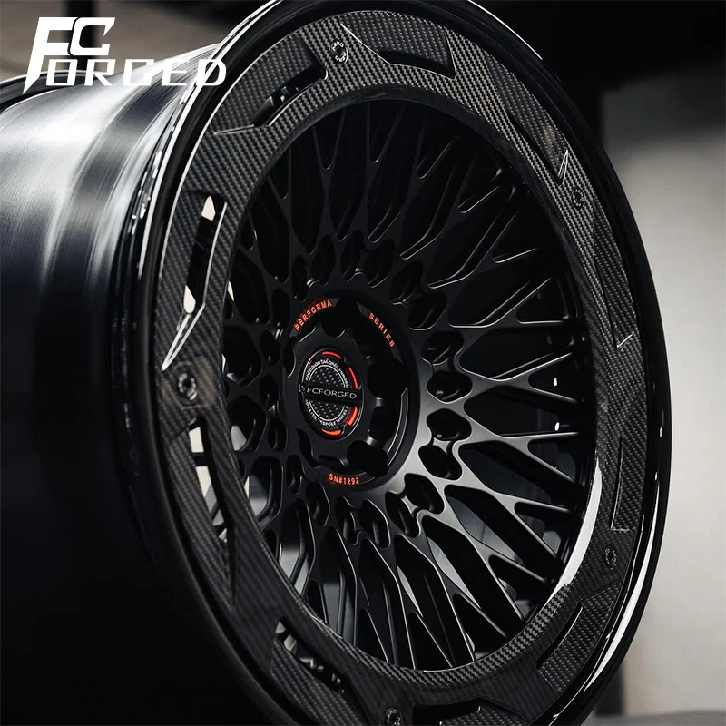 صنع في الصين 1 قطعة 18 19 20 21 22 23 24 بوصة حافة الراقية الأسود إنهاء 6061 T6 عجلات سبائك الألومنيوم عجلات سيارة الركاب #4