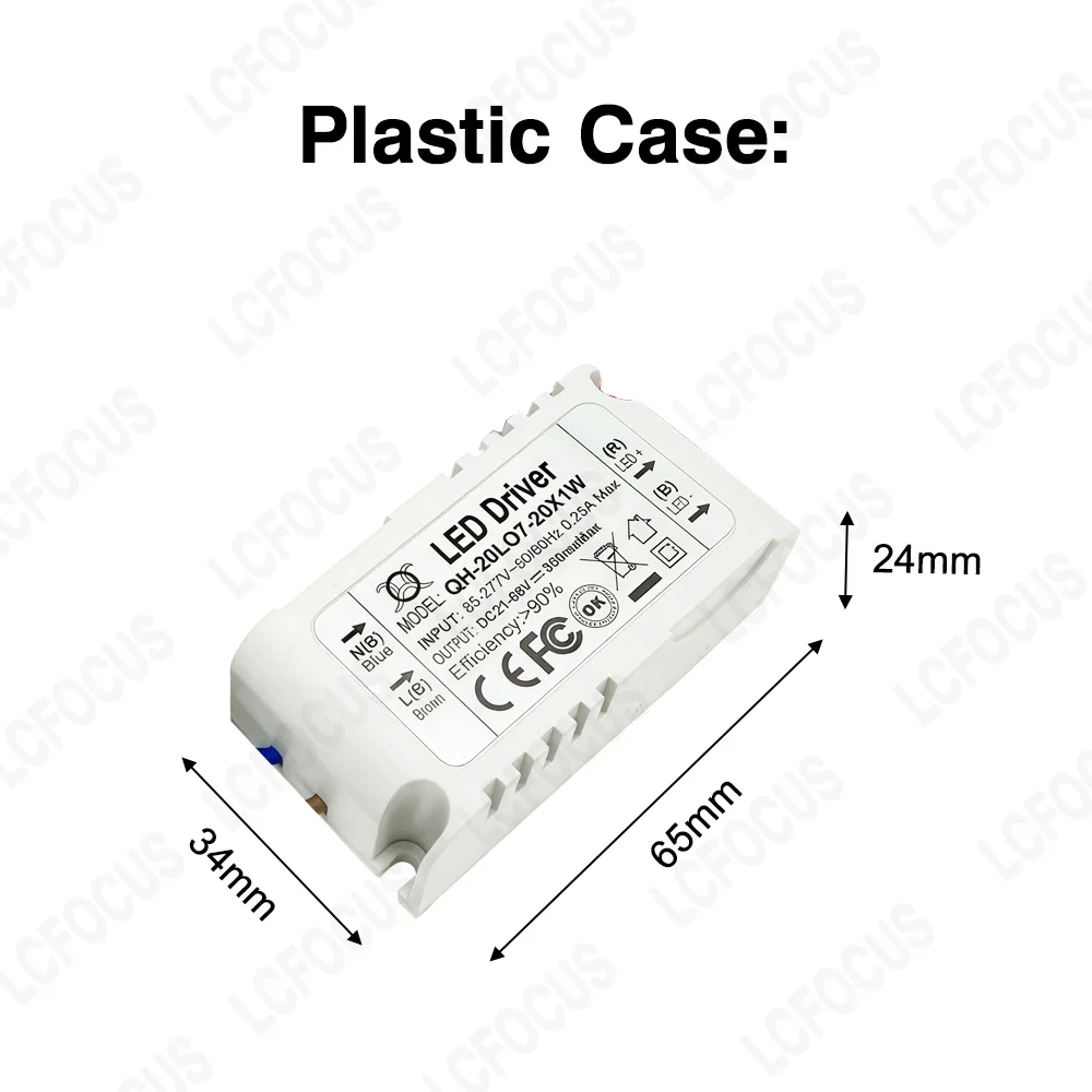 7W 12W 15W 18W 20W 24W Constant Current LED Driver 300mA 450mA 600mA 900mA No Flicker Input 110V 220V Lighting Transformers
