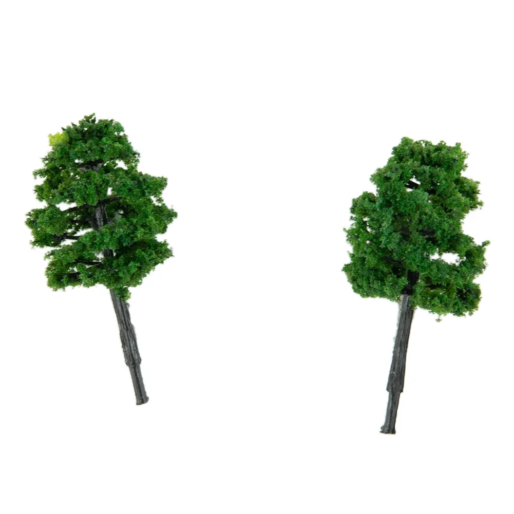10 sztuk 5cm pociąg kolejowy Model drzewa sceneria Diorama układ sztuczne drzewo klocki zabawki dla dzieci DIY akcesoria wystrój