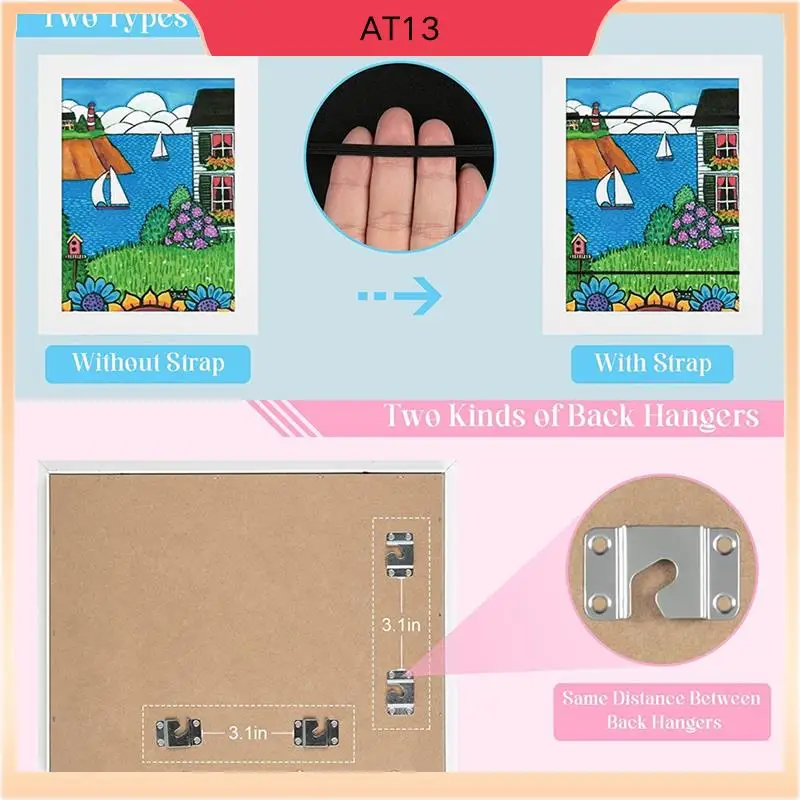 AT13 Kids Art Frames, Front Opening Kids Artwork Frames Changeable, Artwork Display Storage Frame For A4 Paper - 2PCS