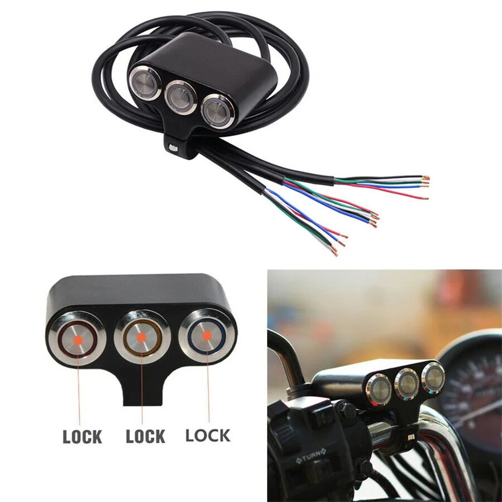Useful For Car Handlebar Switc Button Momentary ON/OFF Parts Push CNC Aluminum Alloy For Fog Light Speaker 22mm