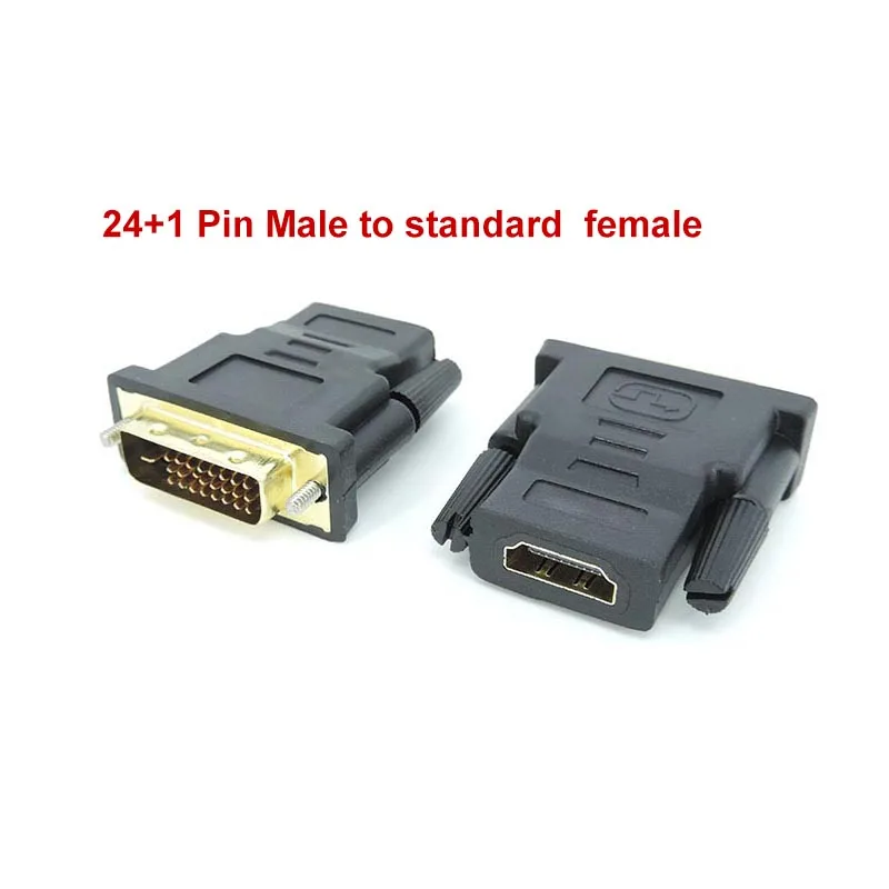 HDMI-compatible Female to DVI 24+1 Pin Male Adapter Converter Cable connector for PC PS4 TV 1080p DVI Adapter e1