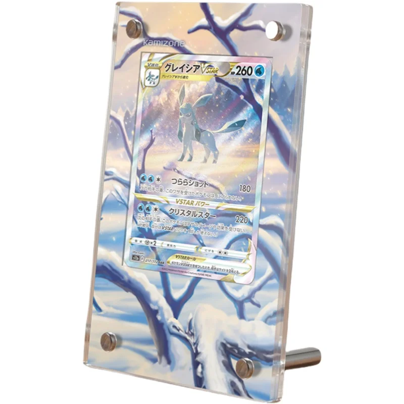 Card Brick Legendary Bird Glaceon Zorua Dedenne Ptcg Diy Acrylic Action Toy Figures Anime Game Collection Display Rack No-Card