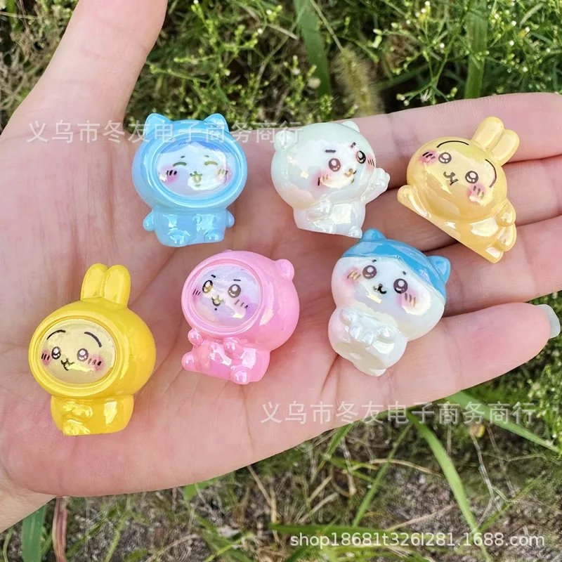 30mm cartoon Jigicaawa three-dimensional resin through-hole bead mobile phone chain keychain pen DIY handmade materials - view 3