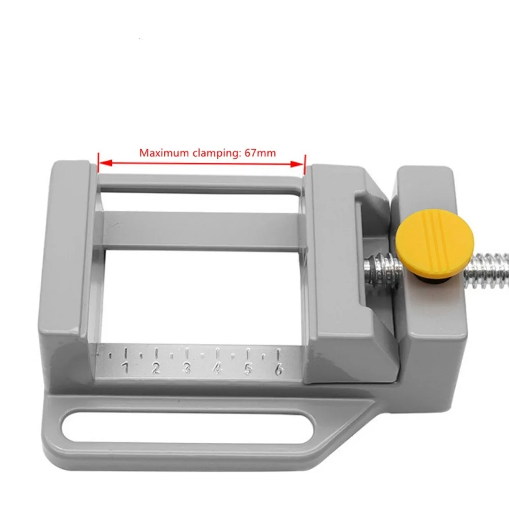 Krachtige aluminium bohr schraubstock mittelgroßer schraubstock drehen handwerkzeuge schnell verschluss mechanische klemme/farbe zufällig