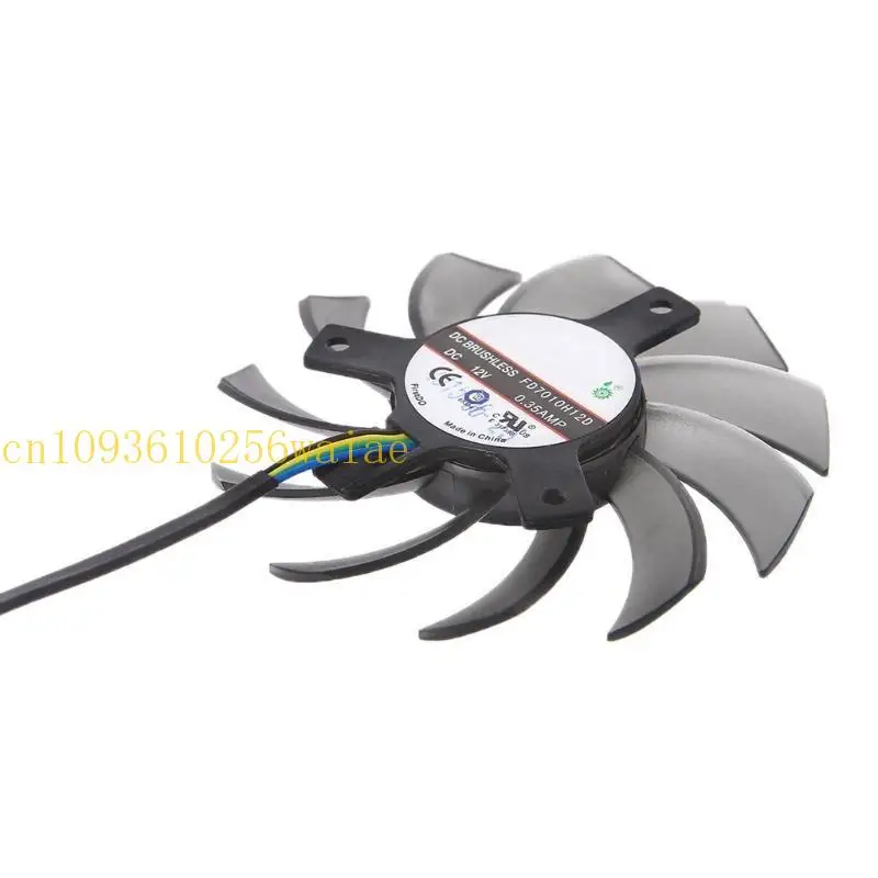 Ventola raffreddamento per MSI 1050 TI Radeon 6930 7850 550 750 770 Raffreddamento scheda video FD7010H12S 75MM 0.35A