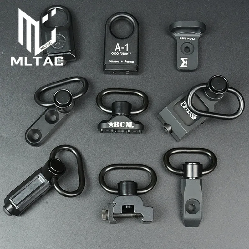 Hebilla de correa de engranaje táctico QD Sling giratorio 20mm Base de montaje de riel Picatinny montaje de riel de separación rápida para accesorios de pistola de riel Mlok