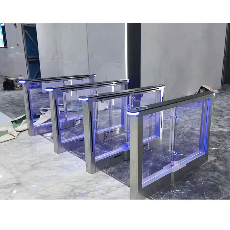 Pedestrian Security Access Control System Swing Barrier for Shopping Mall 304 Stainless Steel Swing Gate Turnstile