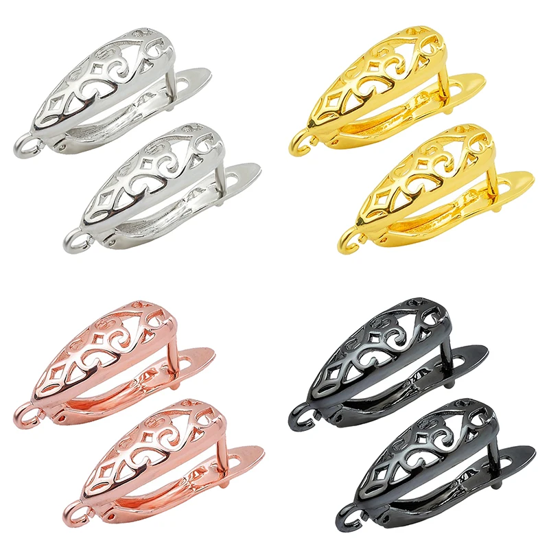 5 Pairs Silver Color Gold Brass Earring Hook Buckle Accessories For Jewelry Making DIY Women's Dangle Earring Supplies Findings