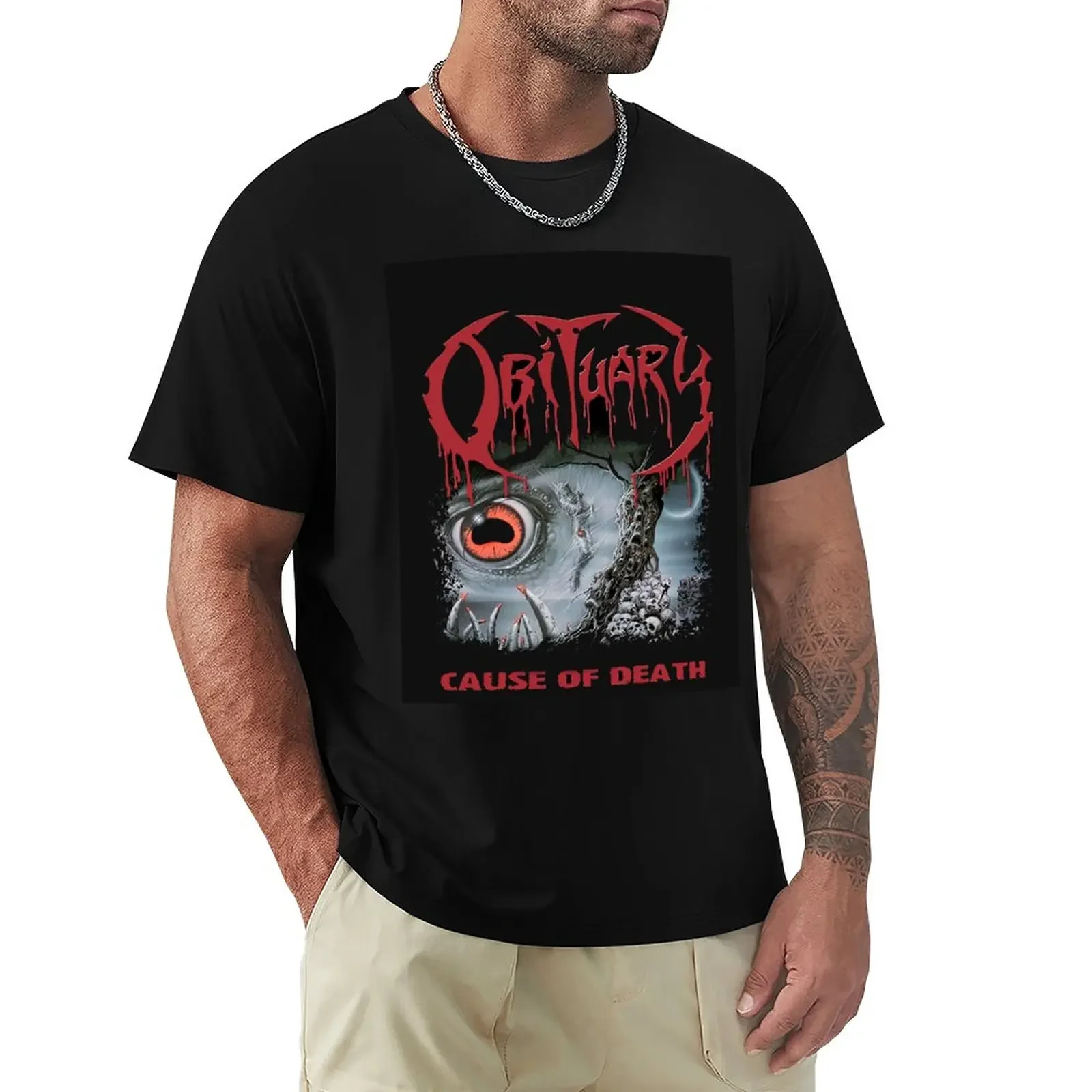 

Obituary T-Shirt boys animal print plus sizes new edition Men's cotton t-shirt