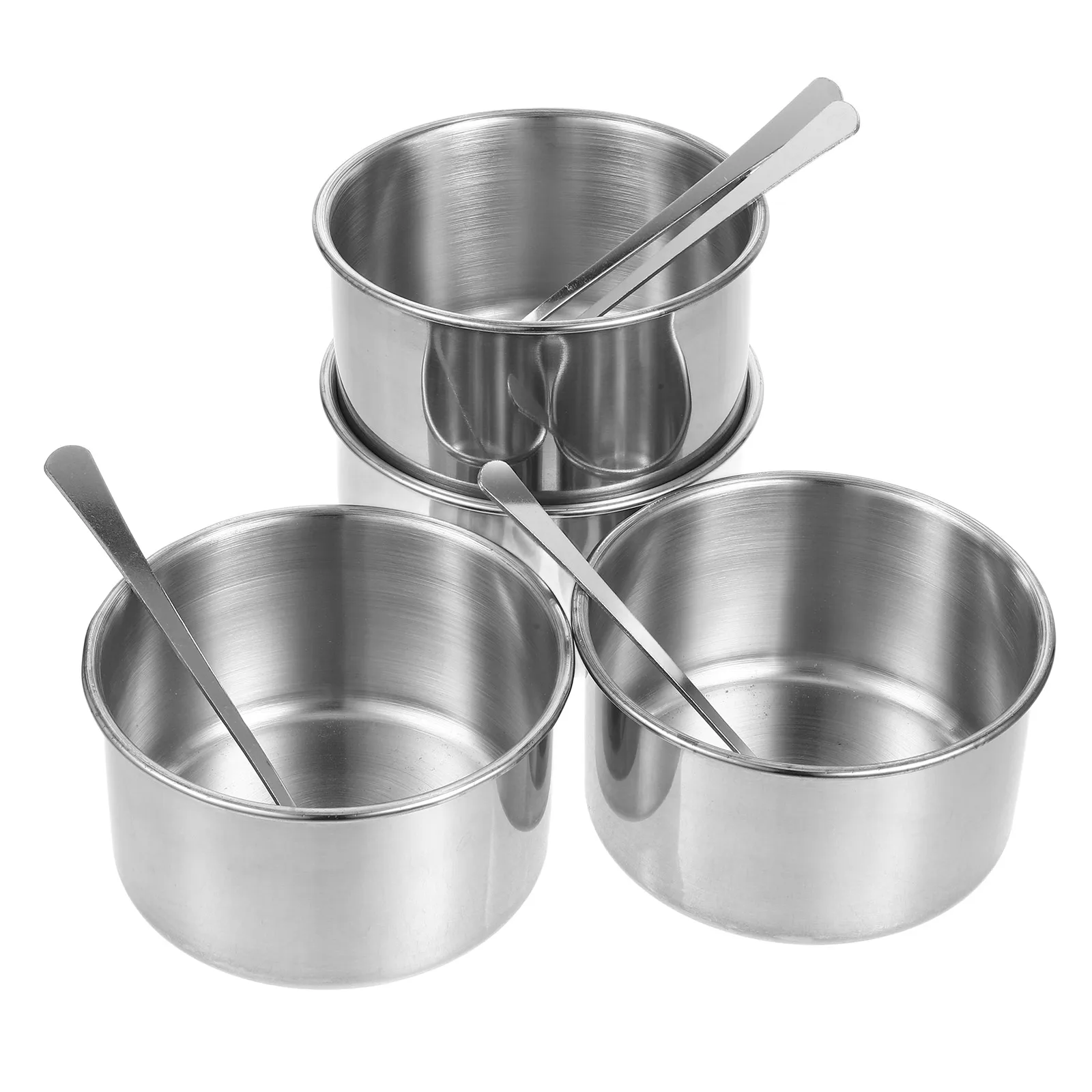 

1 set Stainless Steel Seasoning Box Set Square Containers Lids Kitchen Restaurant Spice Jar Storage Condiment Pot