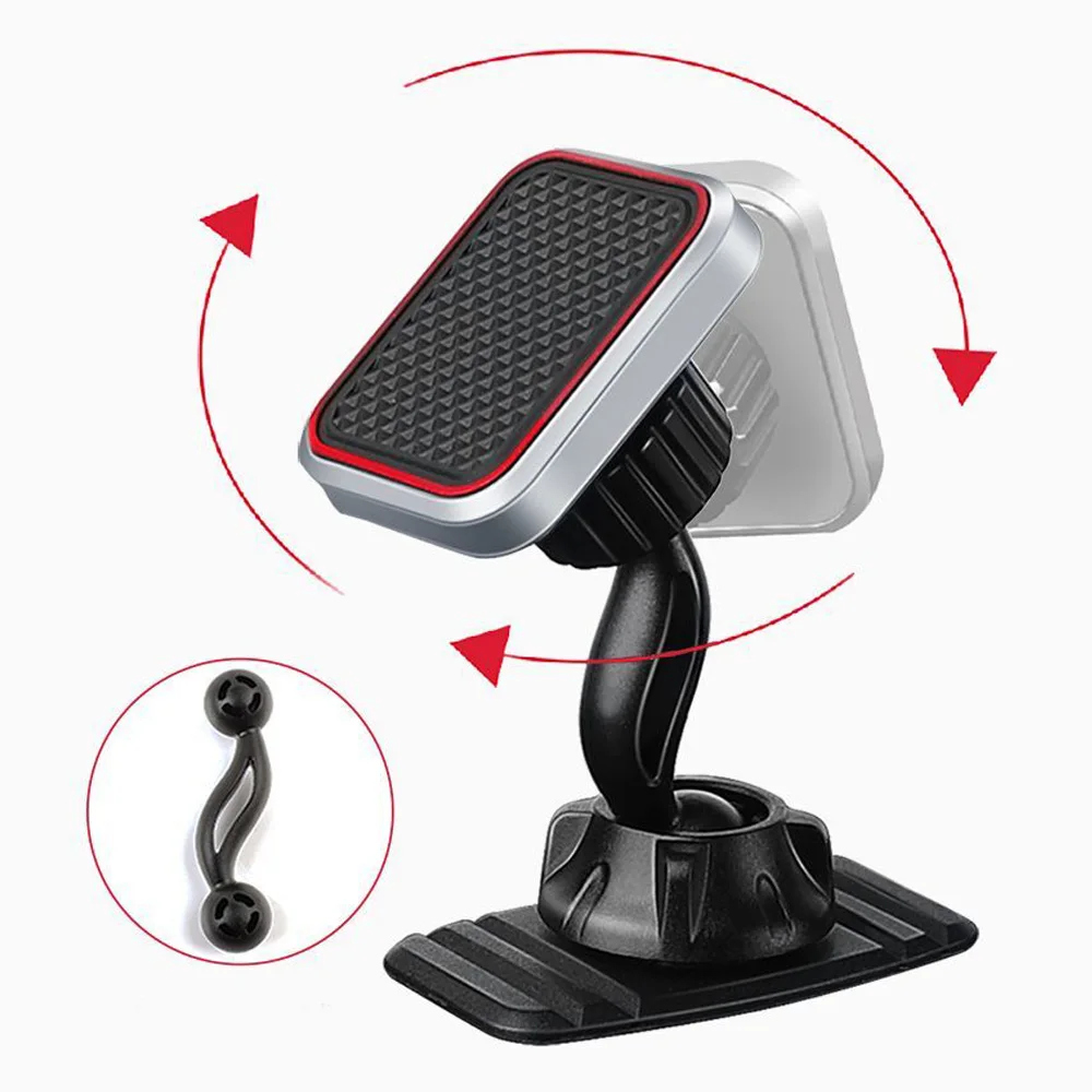 

XMXCZKJ Magnetic Car Phone Holder Universal Double 360 Adjustable Dashboard Mount Cell Phone Stand for iPhone 8 Samsung Redmi