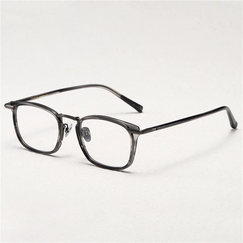 

Optical Eyeglasses For Men Women Retro Designer GMS-631TS Fashion Square Titanium Fiberglass Frames European and American Style