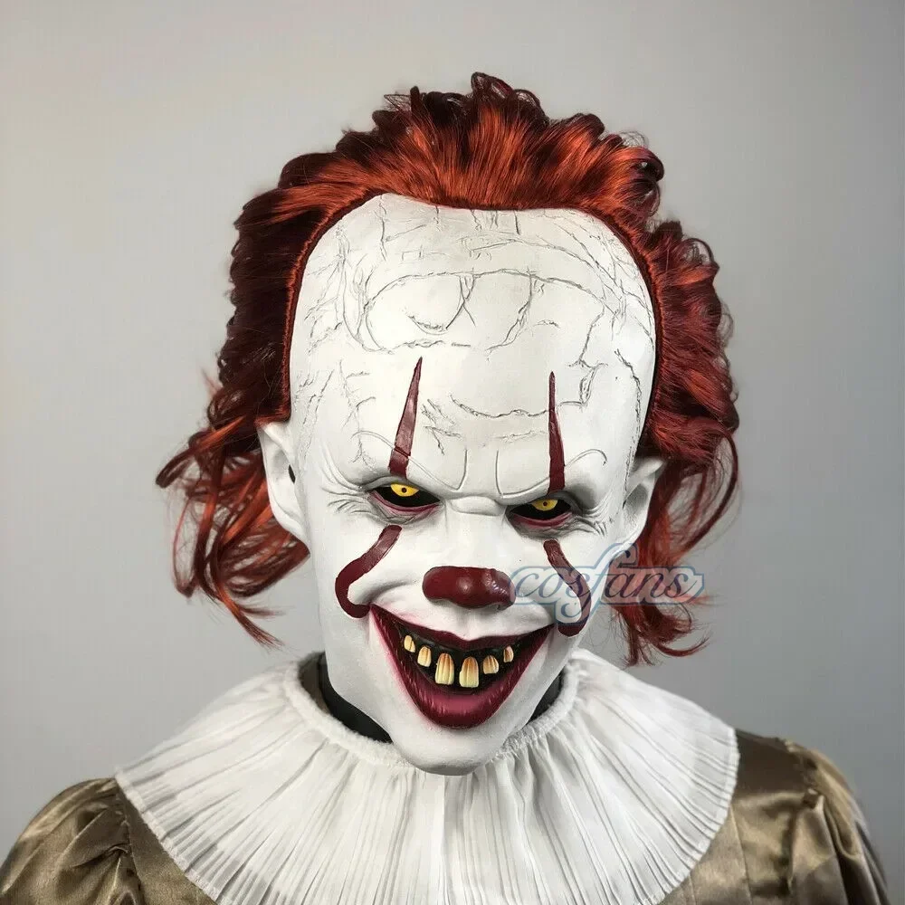 สยองขวัญ Clown Masker คริสต์มาสเล่นคาร์นิวัลเครื่องแต่งกายที่แปลกใหม่ Clown Latex Masker Helm