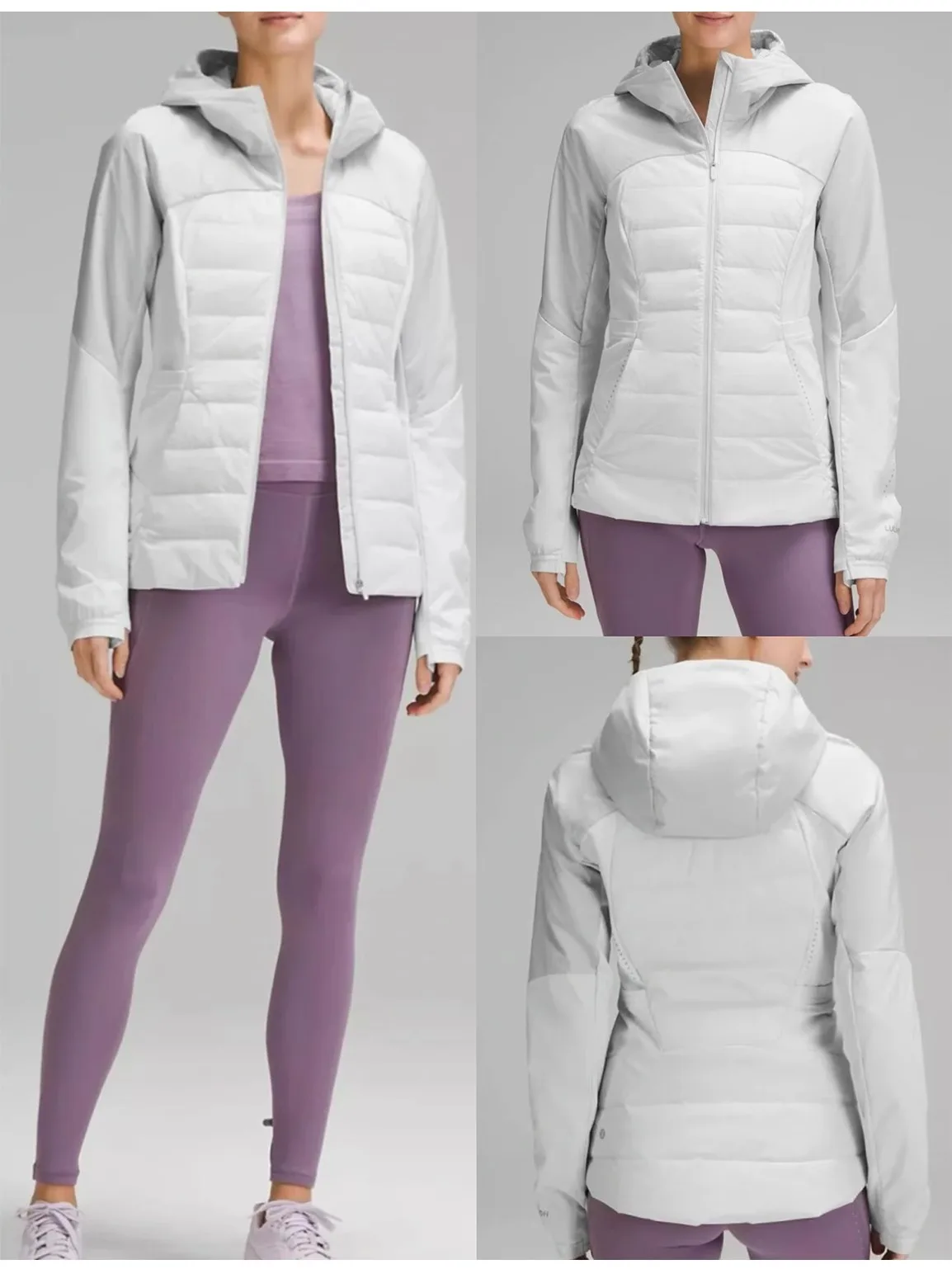 Lightweight Warm 90 White Goose down Detachable Hooded Slim Fit Lightweight Sport down Jaet Women's Faionable Commute Sle