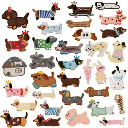 Cute Dogs Embroidered Patches Stick On Sew On Popular Clothing Hat Bag Shoe Repair Material Phone Gift Box Decor DIY Accessory