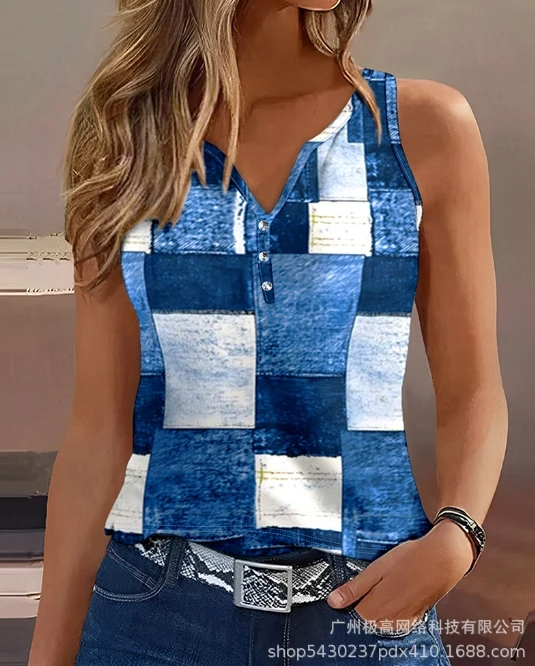 

Women's Beach Tank Top 2024 Spring Summer Latest Fashion Print Casual Vest Ceremony Sleeveless Daily Vacation Sling Strap Design