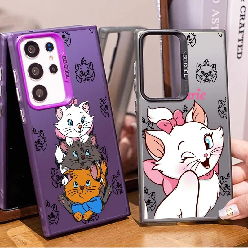 

Disney Mary Cat For Samsung A16 A55 A05 A51 A71 A54 A06 A04e A15 A05s A25 A56 A13 A53 Colorful Silver Phone Case