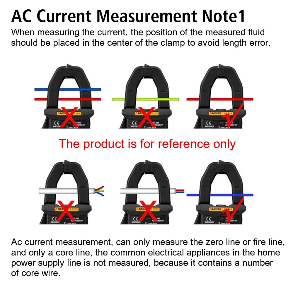 Car Amp Hz Capacitance NCV Ohm Test DC/AC Current Measurement Digital Clamp Meter Multimeter Ammeter Voltage Tester 4000 Counts