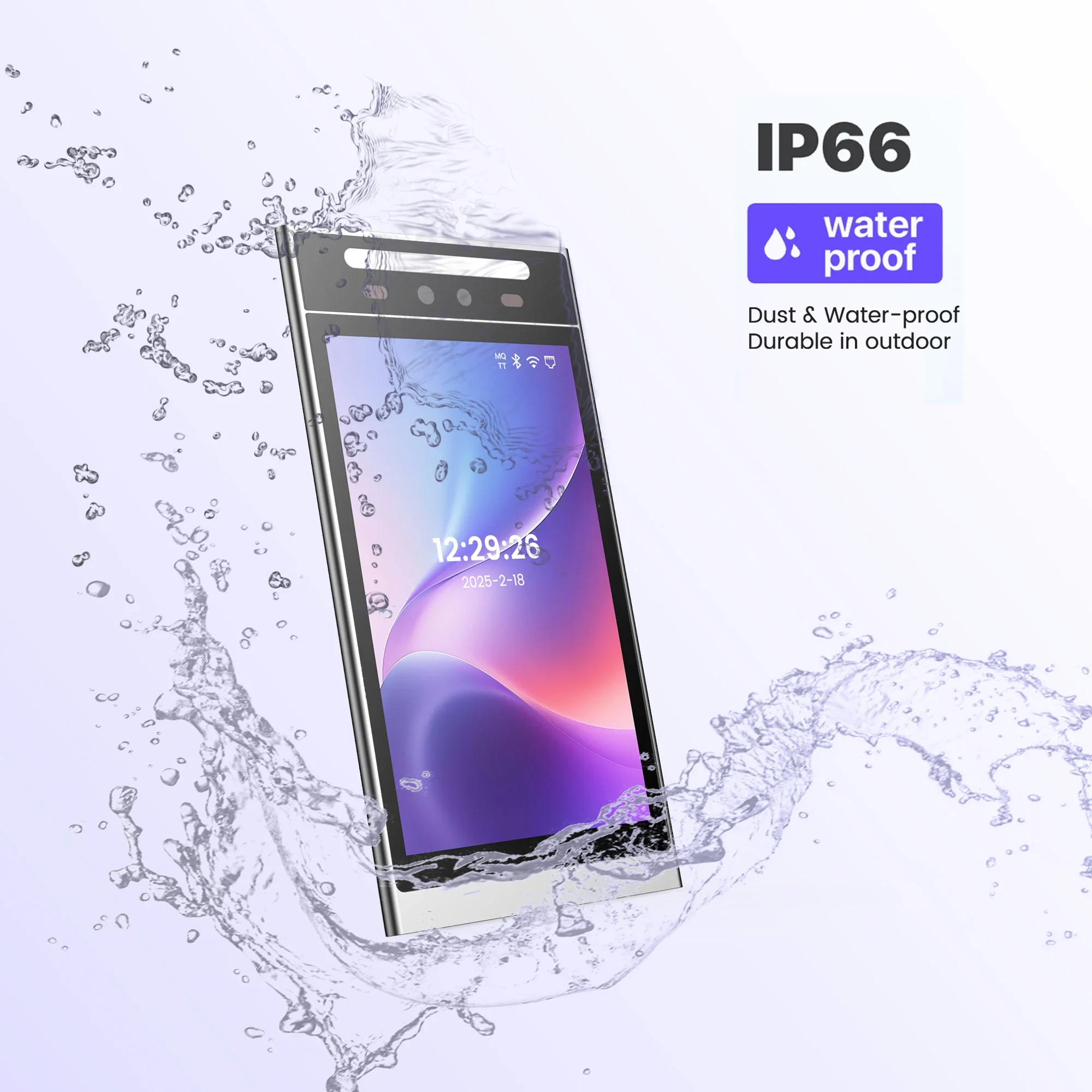 Прожектор Feocey FCV5006 Лидер продаж Android11 Биометрический контроль доступа для лица NFC RFID 13,56 QR POE Запись времени WIFI AI Fa