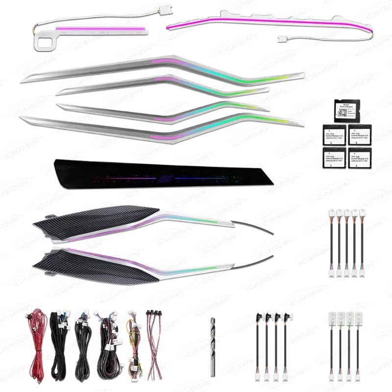 ملحقات شريط الجو المطورة لسيارات BMW 3 Series 64 Color LED إضاءة البيئة الداخلية G20 G21 G28 2019-2025