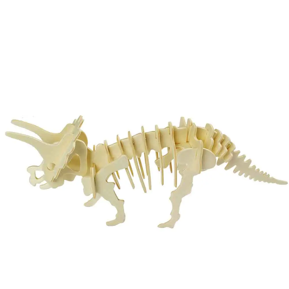 6 szt. Drewniane puzzle 3D z dinozaurami, edukacyjna gra dla dzieci, kolorowe puzzle ze zwierzętami do nauki w przedszkolu, rozwijająca koordynację oko-ręka