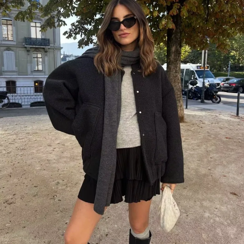 Black Classic Coat, Pilot Baseball Jacket, Loose, Casual, Versatile, Fashionable and Classic Bestseller, Autumn New Women's Coat
