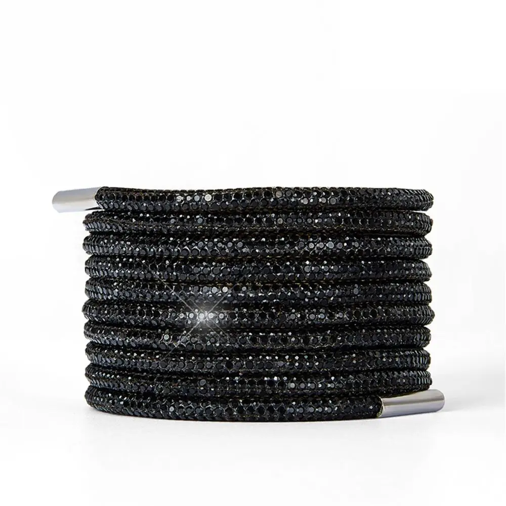 

1PC DIY Accessories Cross Braiding Strap Sneakers Laces Rhinestone ShoeLaces Shoe Laces Bright Strings