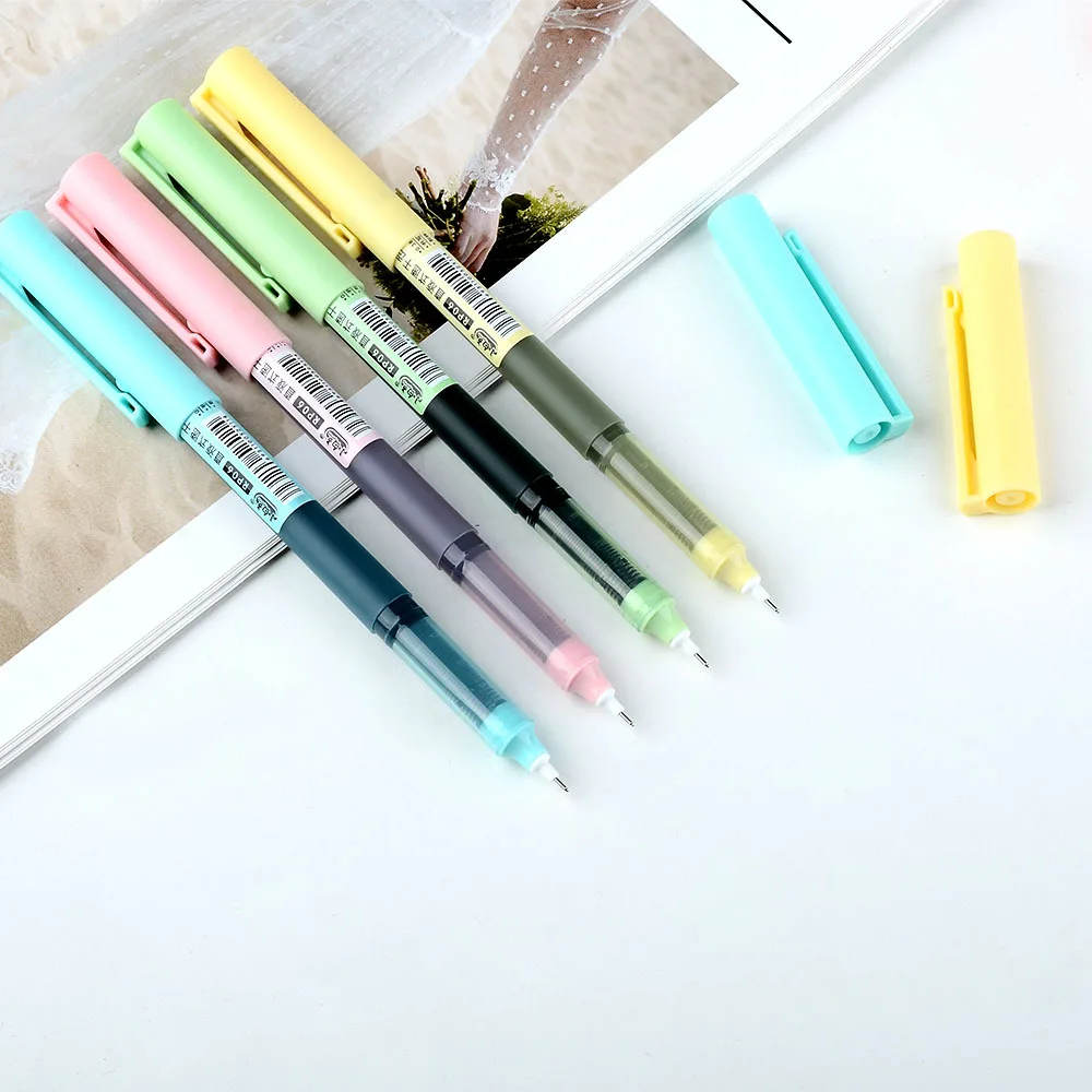 0.38mm Neutral Straight Liquid Ballpoint Pen Quick-drying Student Neutral Pen Black Water Pen Test Pen Carbon Pen