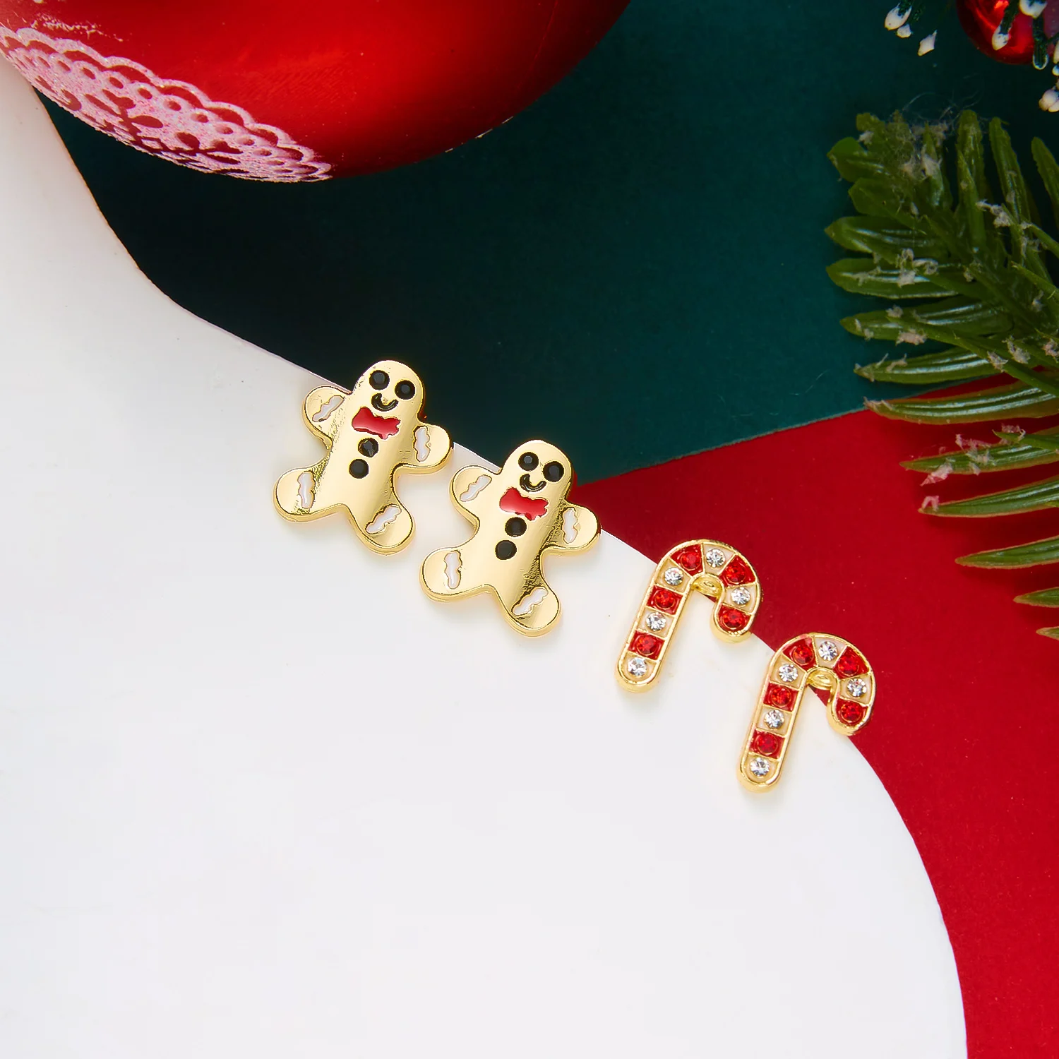 Anting-anting Stud Enamel Bent - Men'S Fashion Xmas Party ulasan dan harga