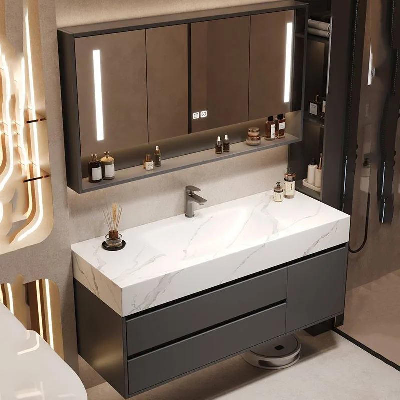 Luxury Modern Cupboard Space Saver Drawers Paper Partitions Display Toilet Bathroom Cabinet Organizer Gabinete Home Furniture