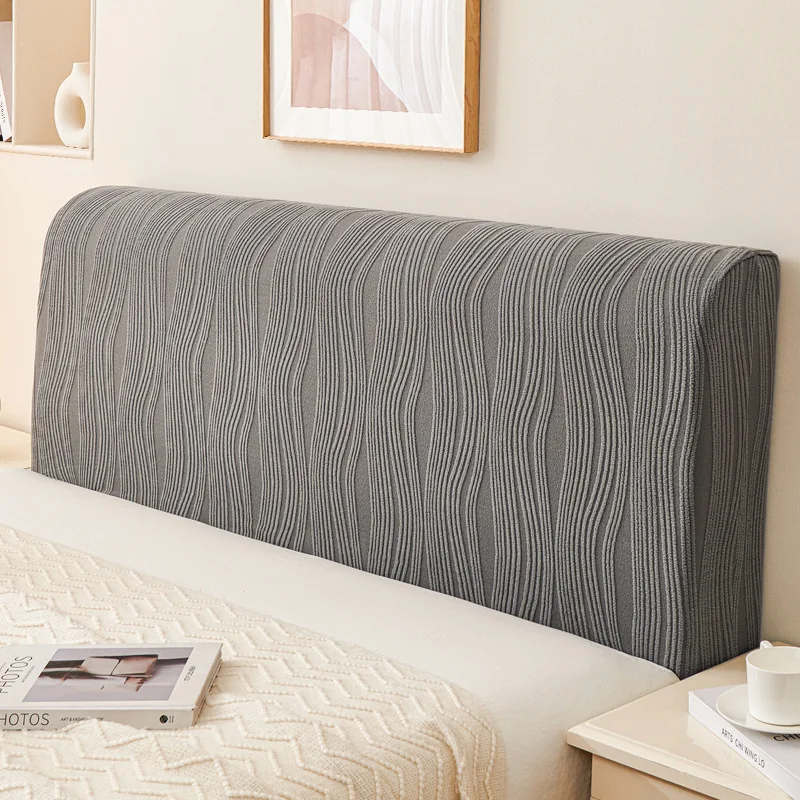 Solid Color Jacquard Headboard Cover Nordic All-inclusive Bed Head Slipcover Super Soft Anti-dust Headboard Covers Home Bedroom