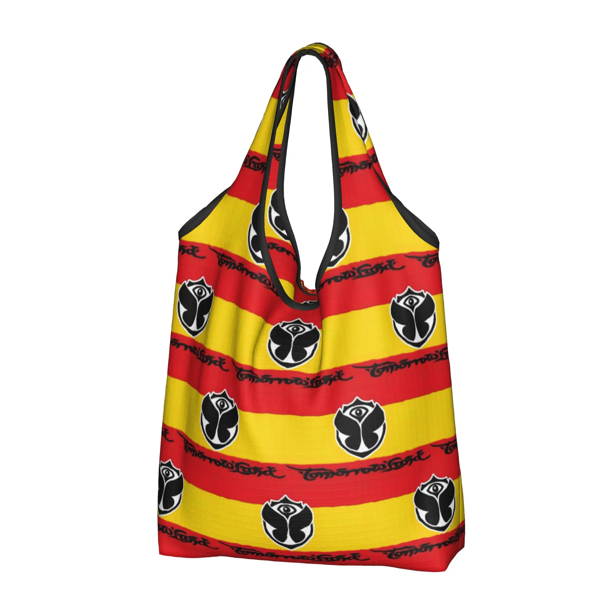 Fashion Printed Tomorrowland Belgian Electronic Dance Music Festival Tote Shopping Bag Portable Shopper Shoulder  Handbag