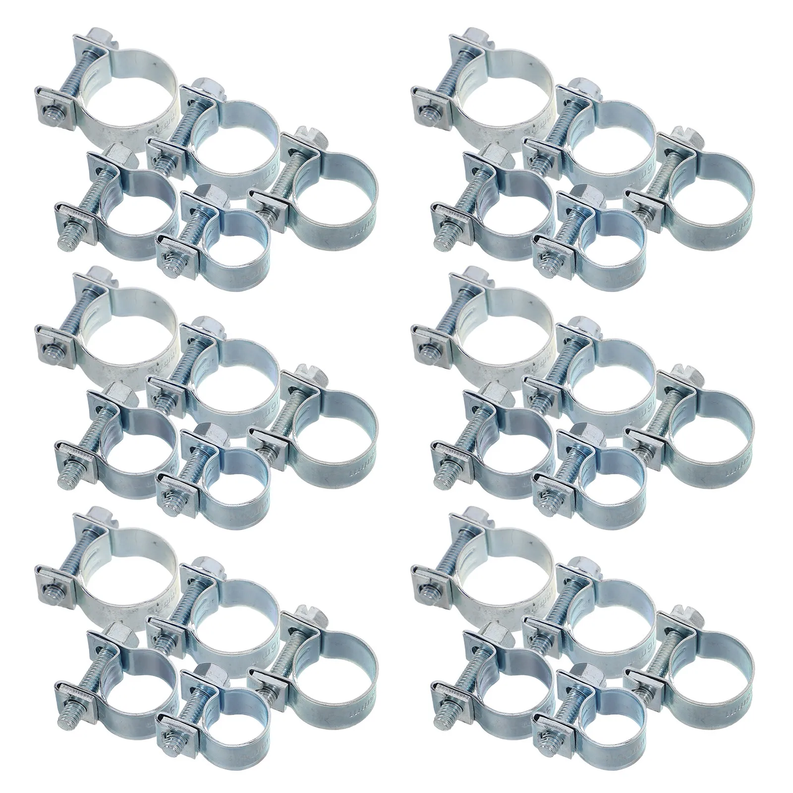 50Pcs Galvanized Double Ear Hose Clamp Kit Heavy Duty Pipe Fasteners Reliable Secure Fit for Industrial Automotive Marine