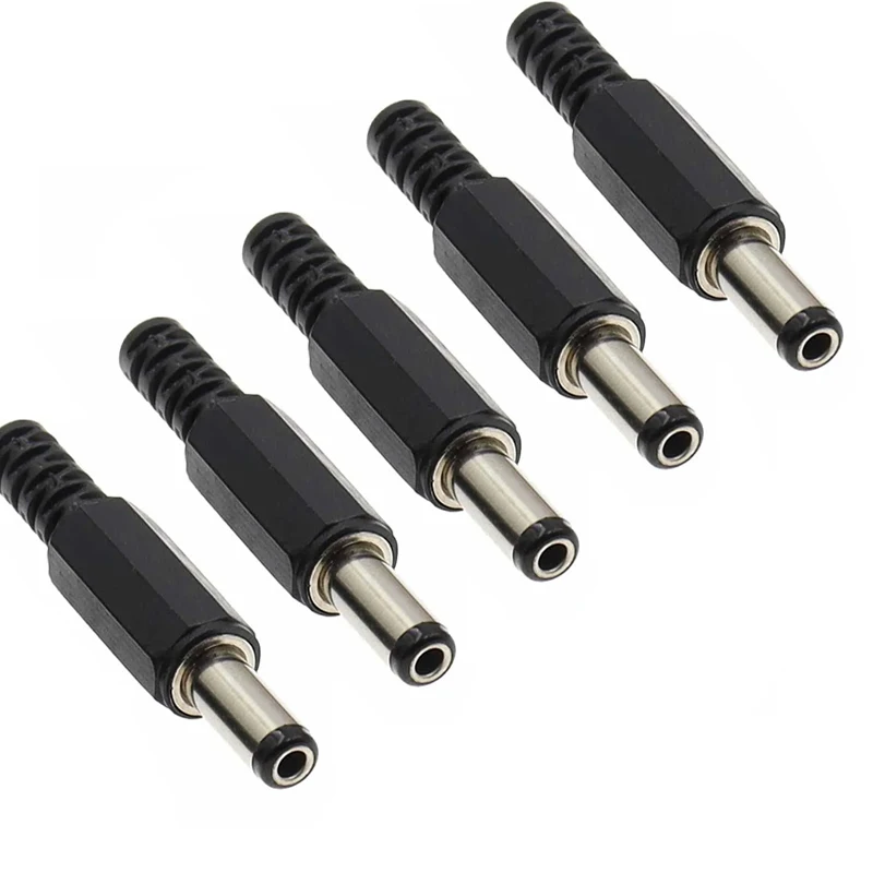 

5PCS 5.5mm X 2.5mm 5.5mm X 2.1mm Male Jack DC Power Plug Socket Jack Adapter Adaptor Connector