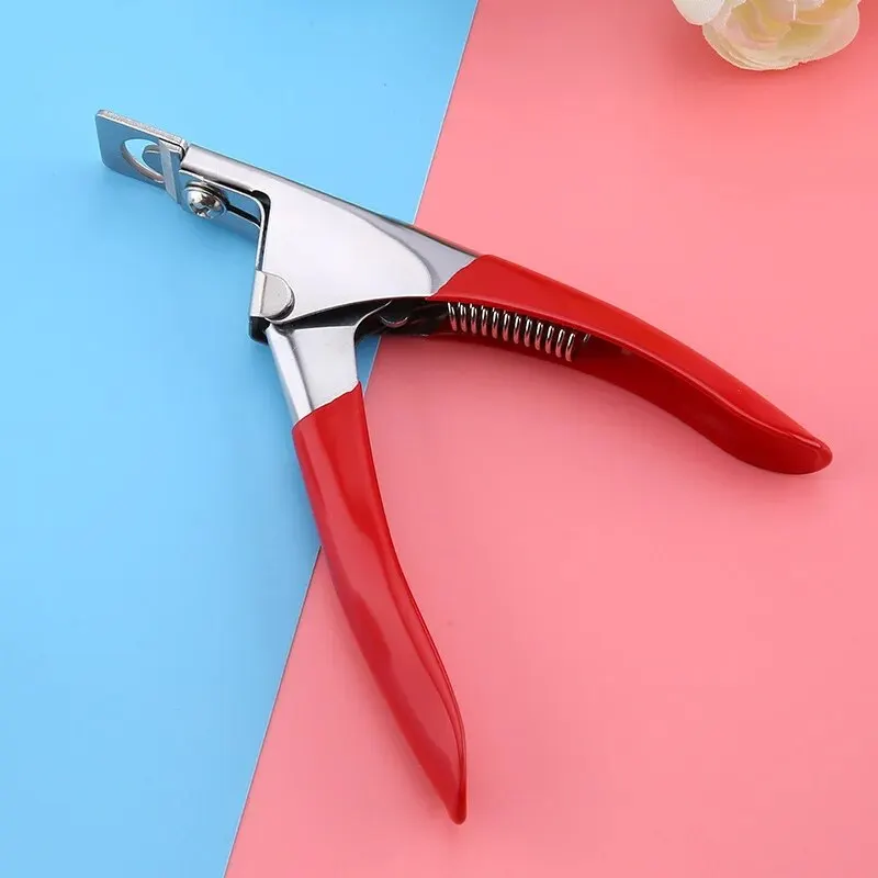 Manicure Slot-type Clipper Fake Nails Professional Nail Tip Scissors Crystal Nail UV Nail Extension Trimming Tool U-shaped SCISS image 4