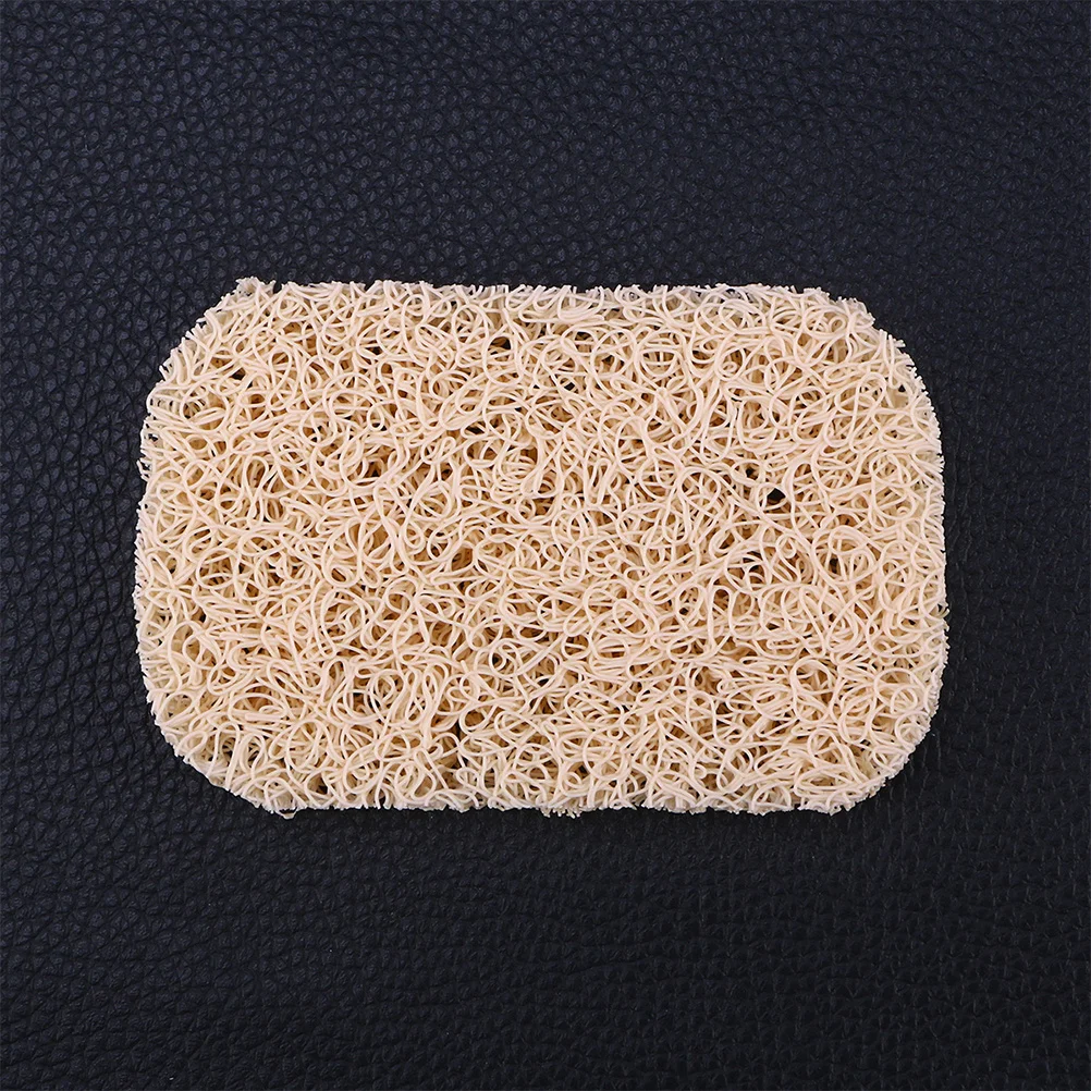 10 قطعة وسادة الصابون المضادة للانزلاق حامل الصابون طبق الذاتي استنزاف بار التوقف للحمام المطبخ تخزين جاف نظيف القطع الناقص الأبيض البيج #2