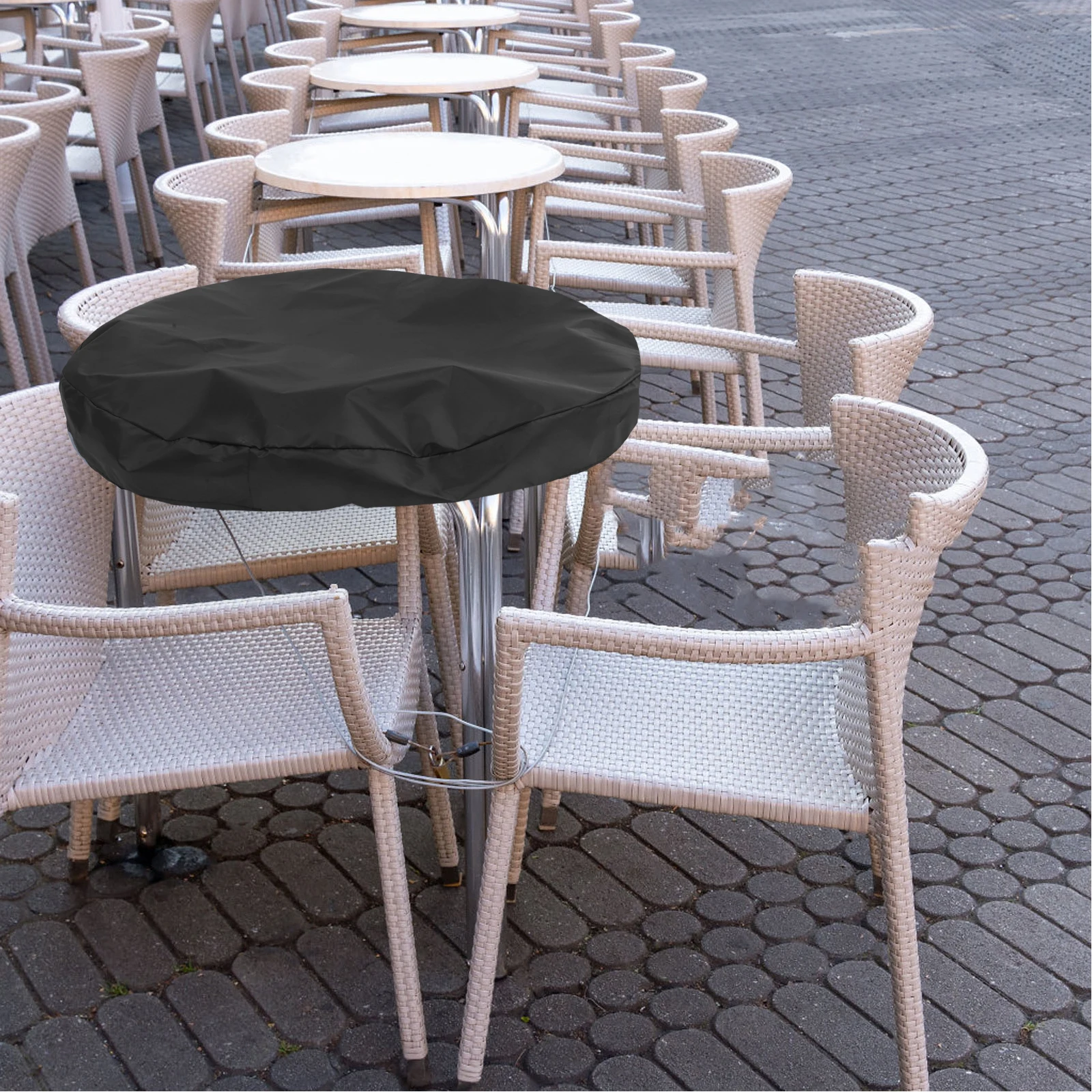 

Waterproof Oxford Fabric Fire Pit 100cm Round Durable Outdoor Grill Cover for BBQ Pit Table Foldable Heavy Duty
