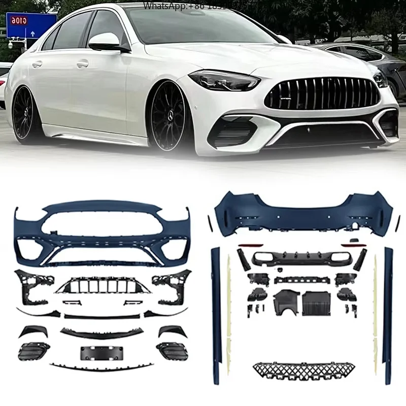 

Factory New High Quality Body Kit Front Bumper Side Skirt Rear Bumper for W206 AMG63