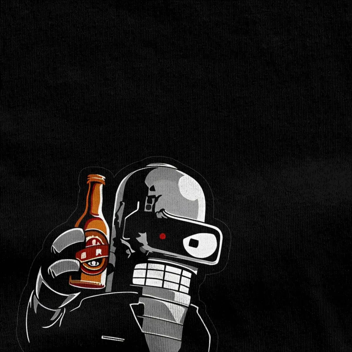 Retro Futuramas Bender I\'ll Beer Back T Shirt Men Cotton Short Sleeve Crewneck Summer Tops