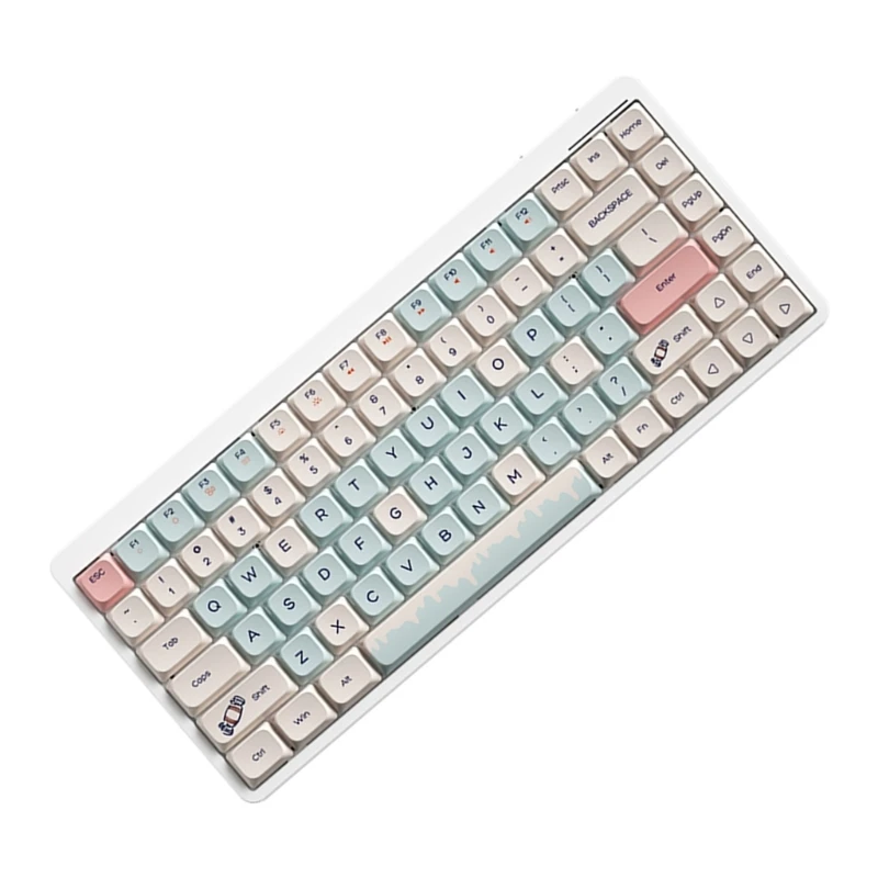 Bàn phím cơ BT5.0/2.4G/USB nhỏ gọn 3 chế độ 84 phím, Bàn chân từ tính Bàn phím tương thích đa thiết bị