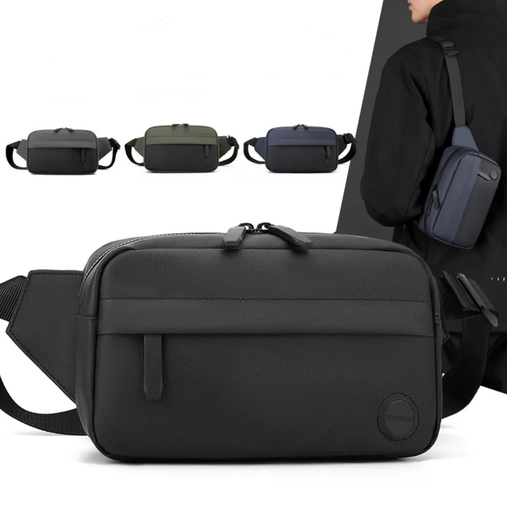 

Multi-pocket Nylon Chest Bag Waterproof Adjustable Shoulder Strap Diagonal Shoulder Bag Large Capacity Phone Pouch