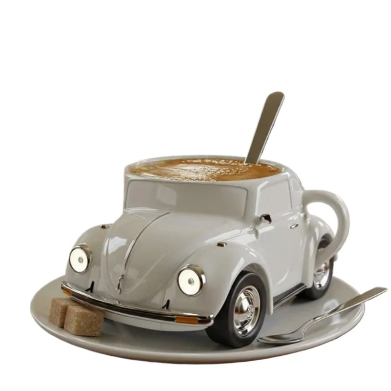 300 мл креативная кофейная кружка в форме жука с рисунком без шасси и ложки, рождественские чашки с ручкой, подарки для друзей и семьи