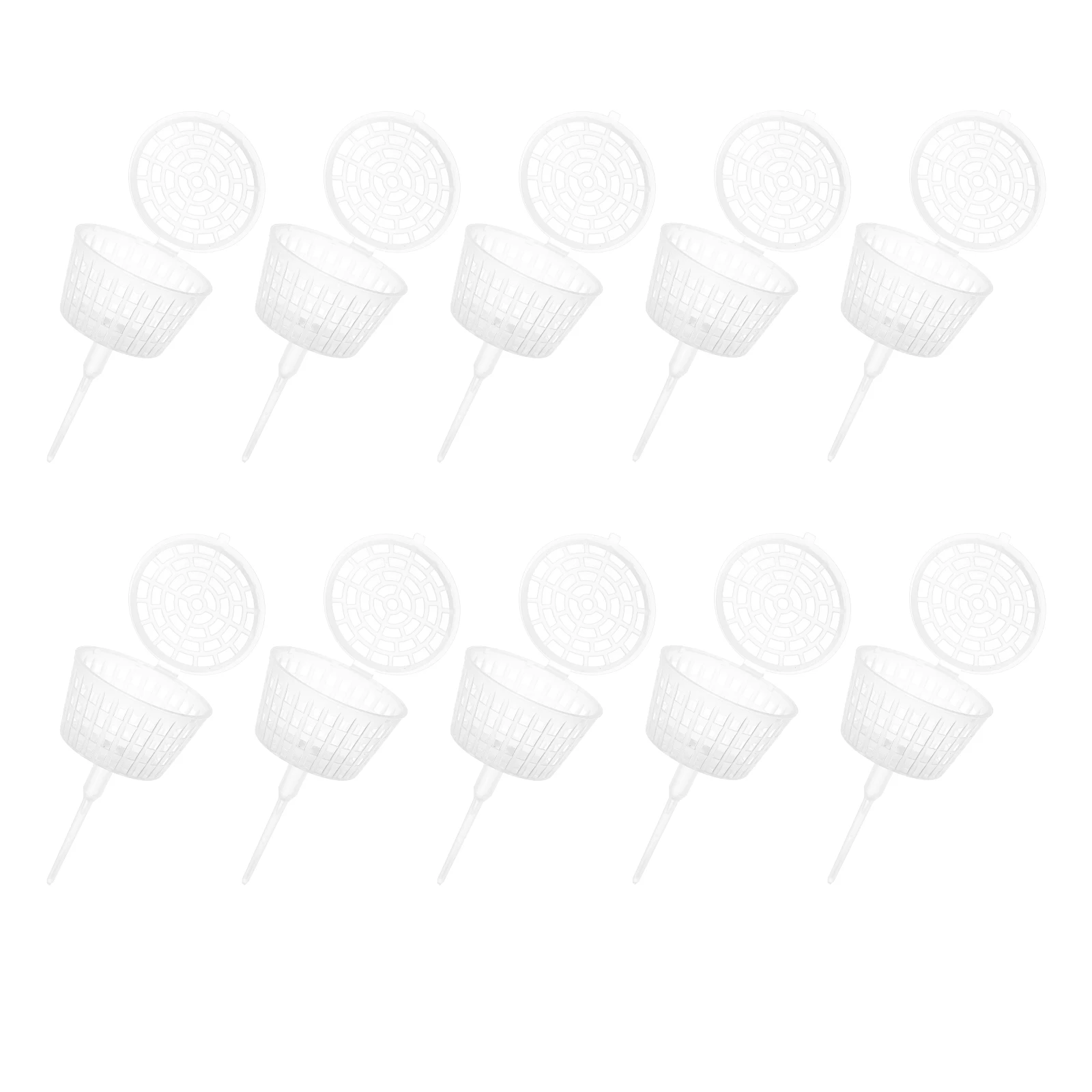 

10pcs Box Black Plastic Gardening Container Bonsai Orchid Flower Plant Soil Insert Basket Garden Supply