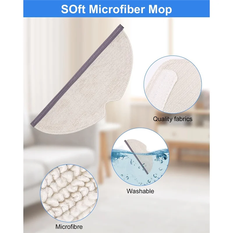 

ABRB-For Roborock Q8 Max+ Robot Vacuum Cleaner Main Side Brush Hepa Filter Mop Cloth Replacement Parts Accessories