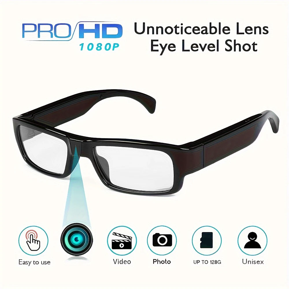 Neue tragbare 1080P HD-Brille, tragbare Outdoor-Sportbrille für Radfahren, Wandern, Klettern und